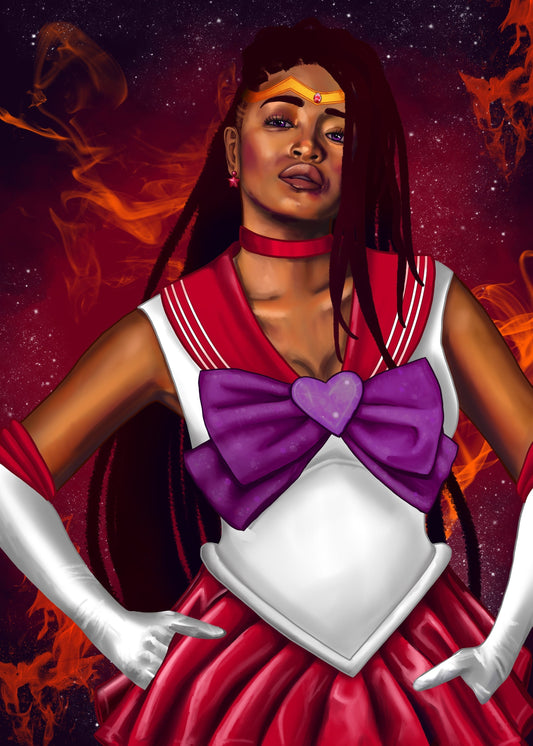 Sailor Mars Print - Sailor Moon Scout