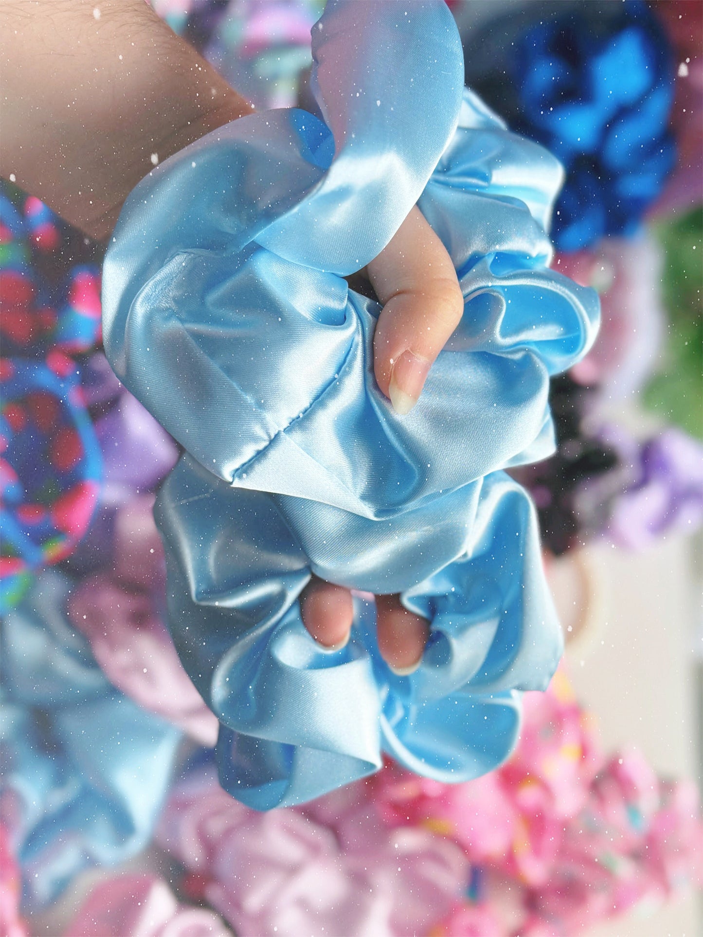 Satin Scrunchie: Baby Blue